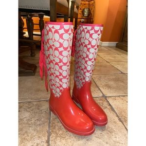 Coach “Tristee” Waterproof Rain Boot